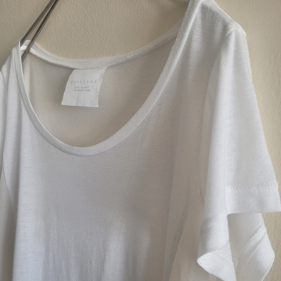★SOLD★Flowy White Long T-shirt - Picture 6 of 15
